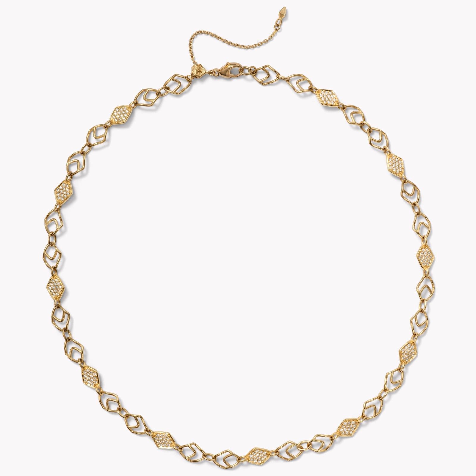 Arrow Chain Necklace with Diamonds