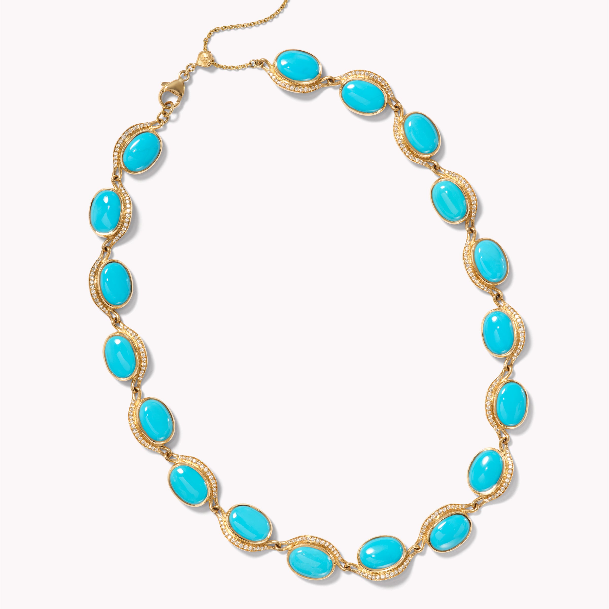 Aurora Crescent Turquoise Collar Necklace