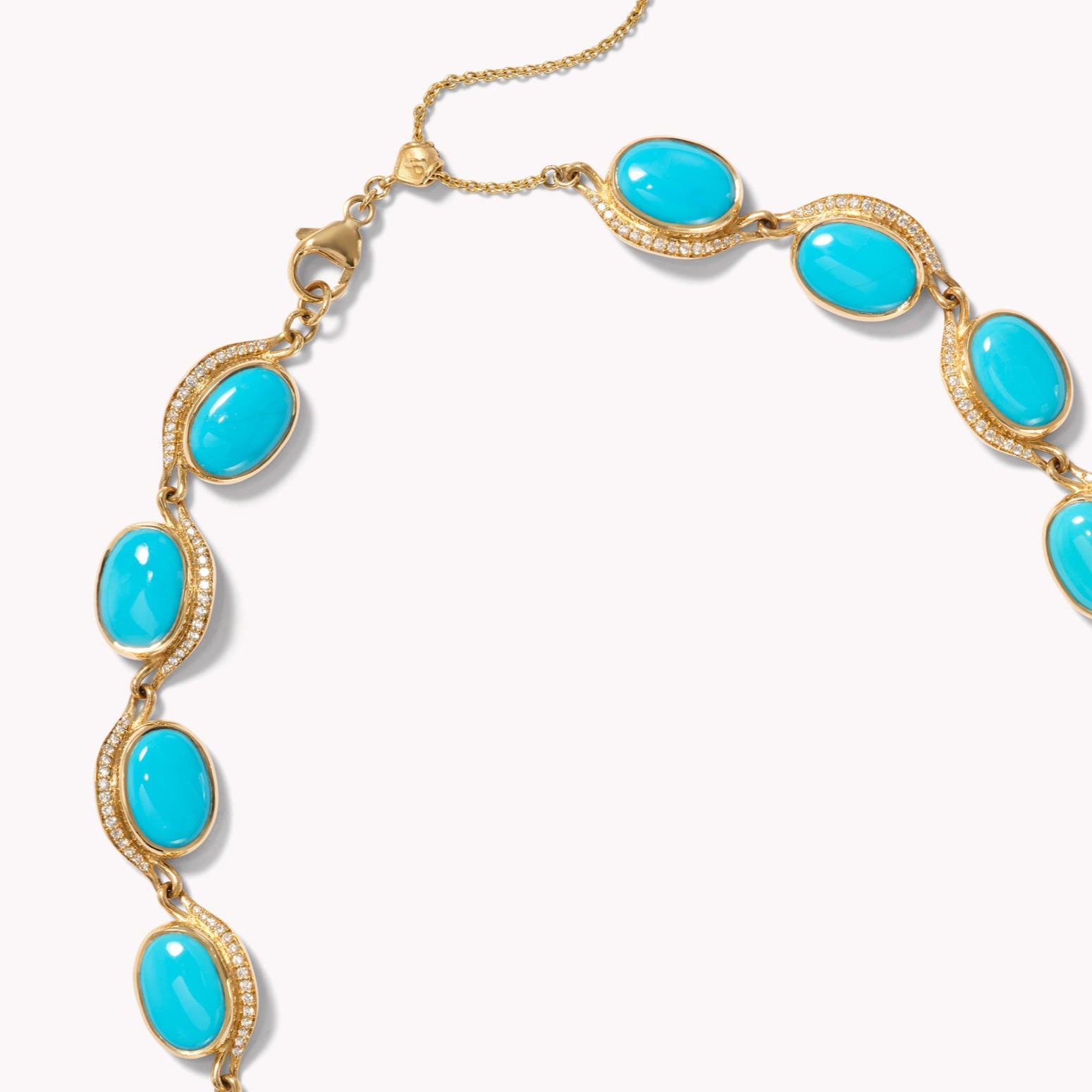 Aurora Crescent Turquoise Collar Necklace