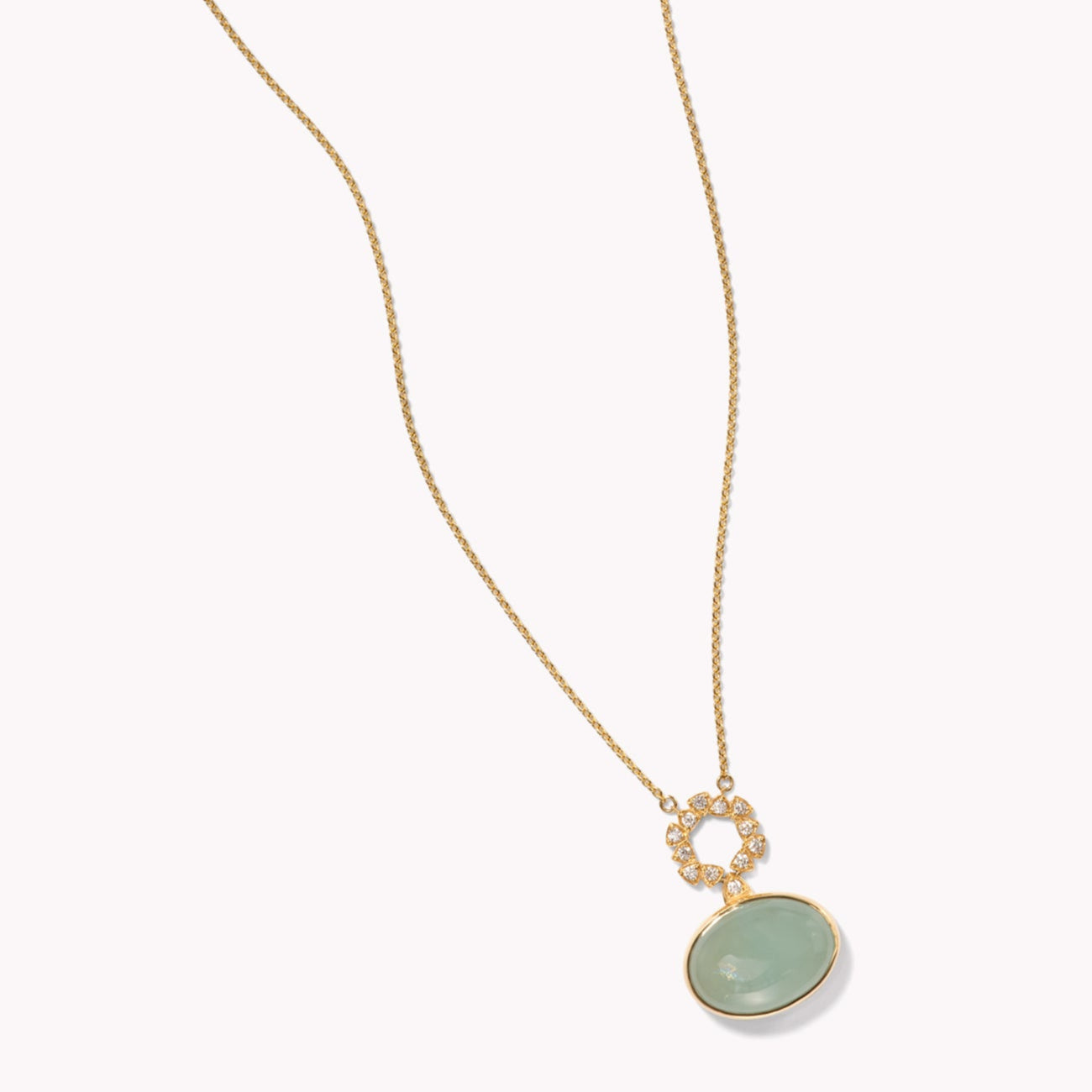 Della Drop Pendant with Aquamarine