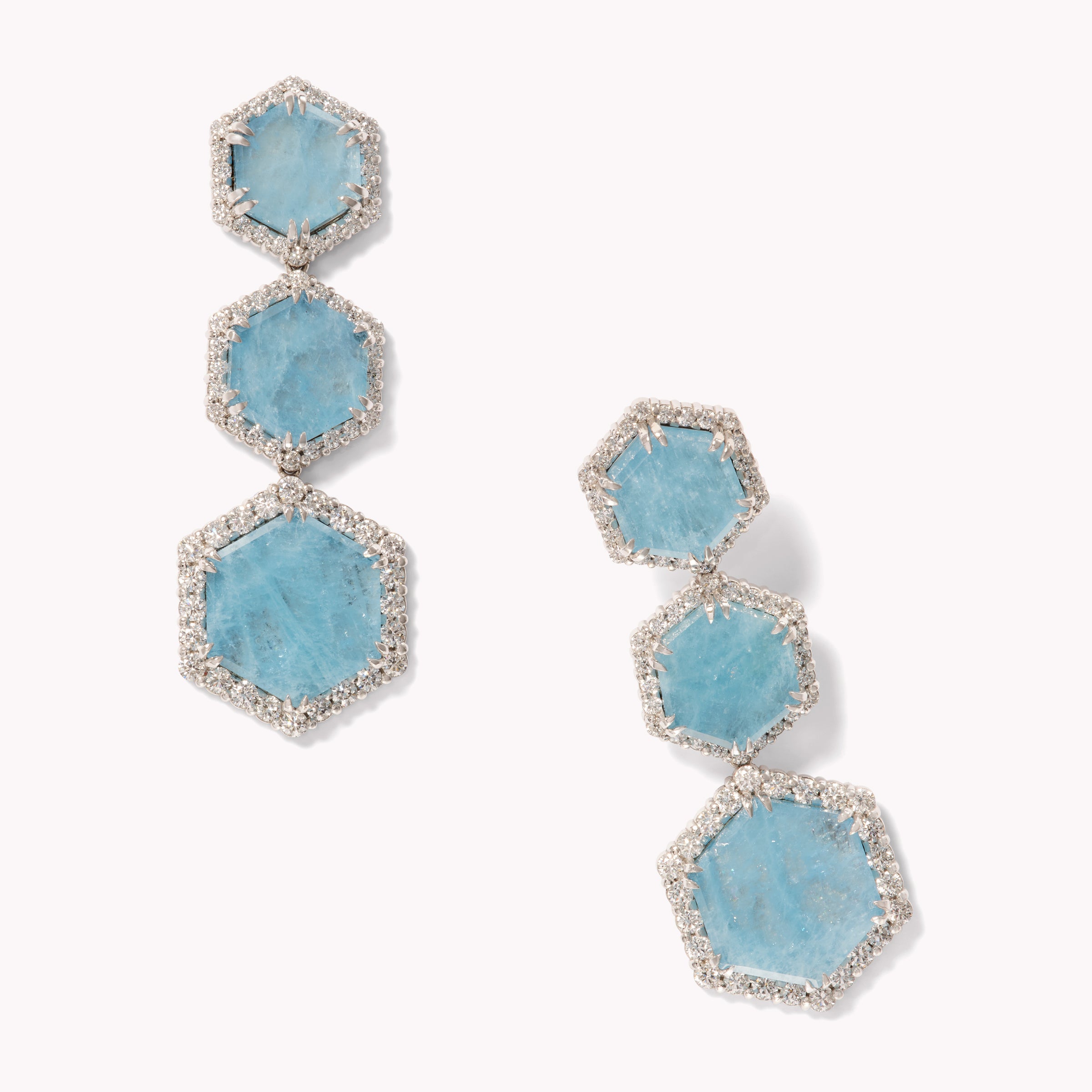 Eclipse Aquamarine Statement Earrings
