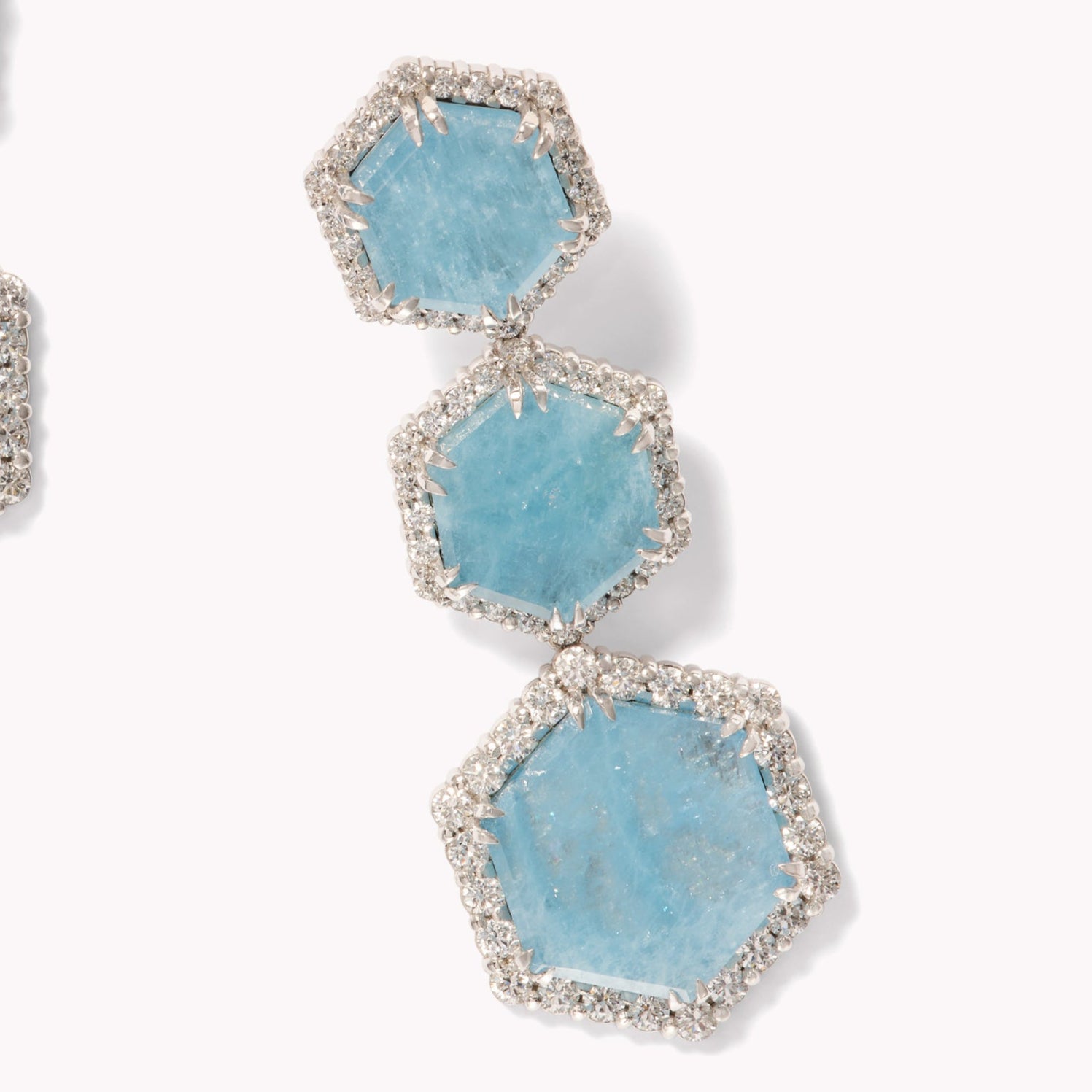 Eclipse Aquamarine Statement Earrings