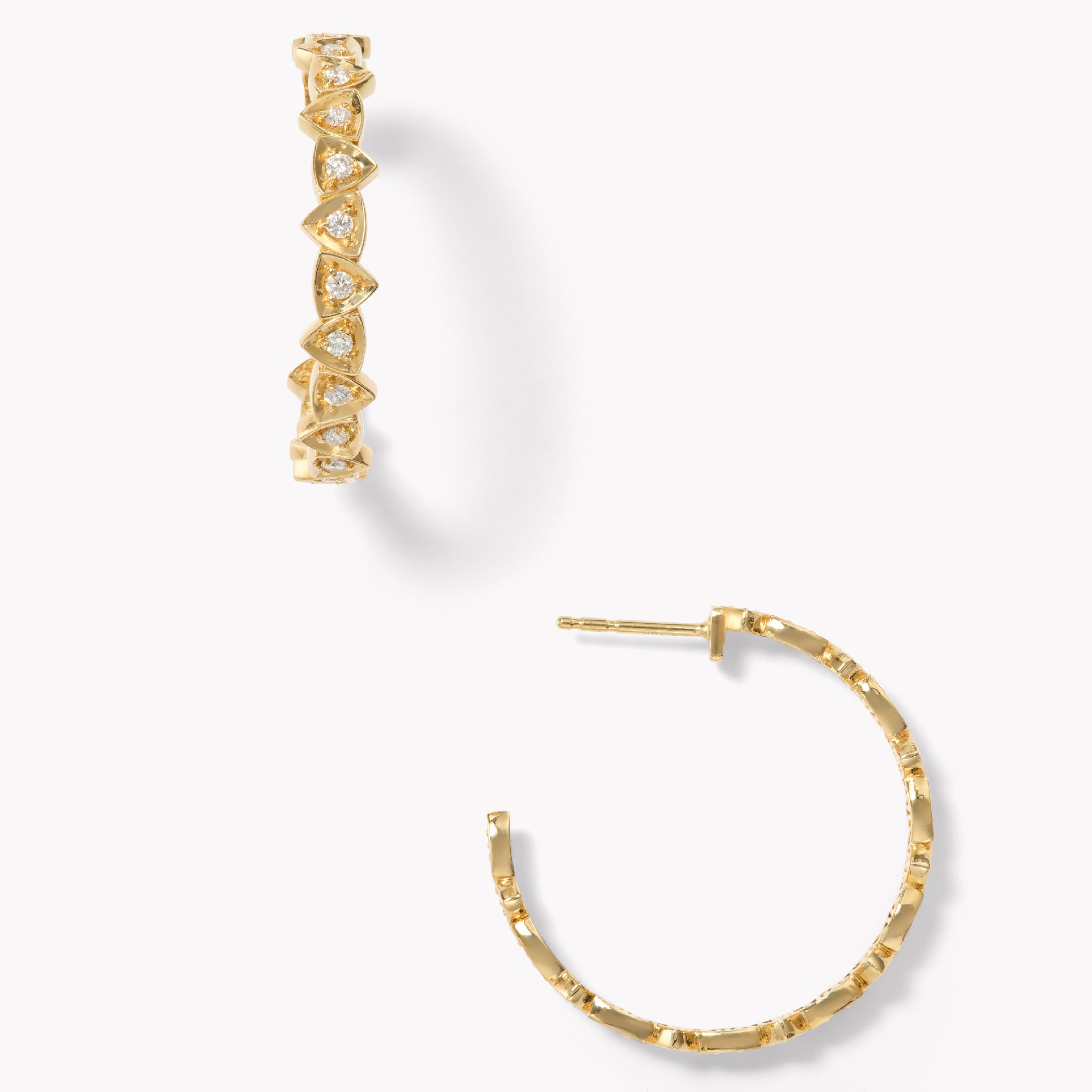 Emory Diamond Hoop Earrings