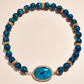 Sonora Chrysocolla Bead Necklace with Turquoise Clasp