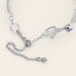Cascade Linked Bracelet with Purple/Blue Sapphires in 18k White Gold