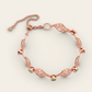 Cascade Linked Bracelet with Tsavorite Garnets in 18k Rose Gold