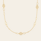 Cracked Earth Chain Necklace in 18k Yellow Gold