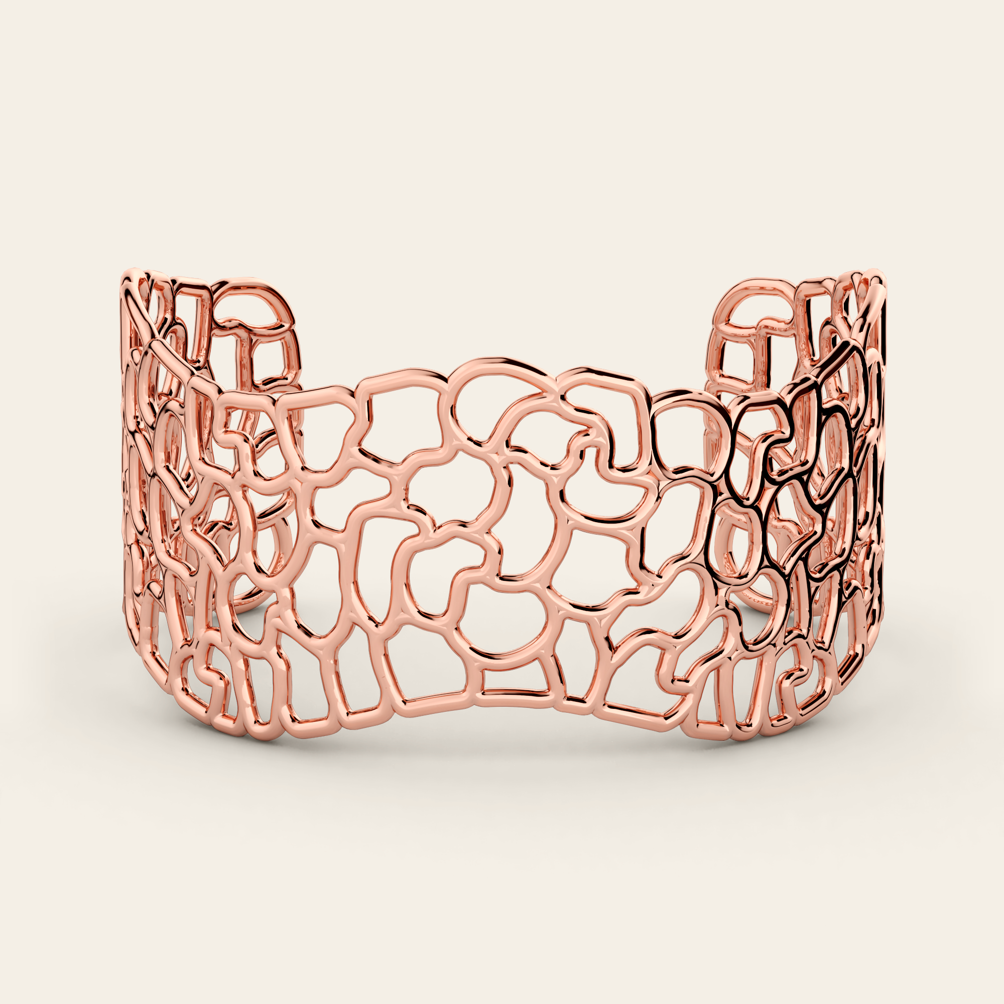 Cracked Earth Cuff in 18k Rose Gold