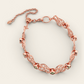 Cracked Earth Linked Bracelet with Demantoid Garnets in 18k Rose Gold