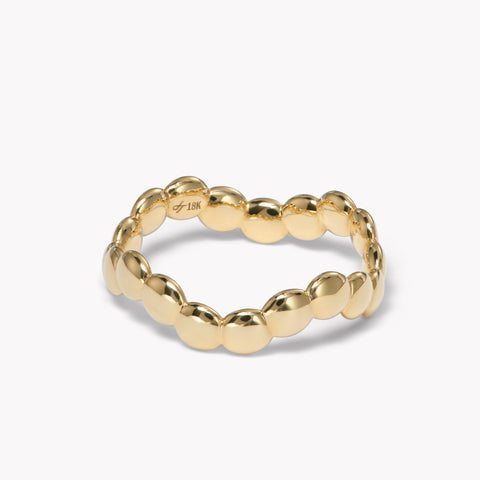 Beaded Curve Stacking Ring