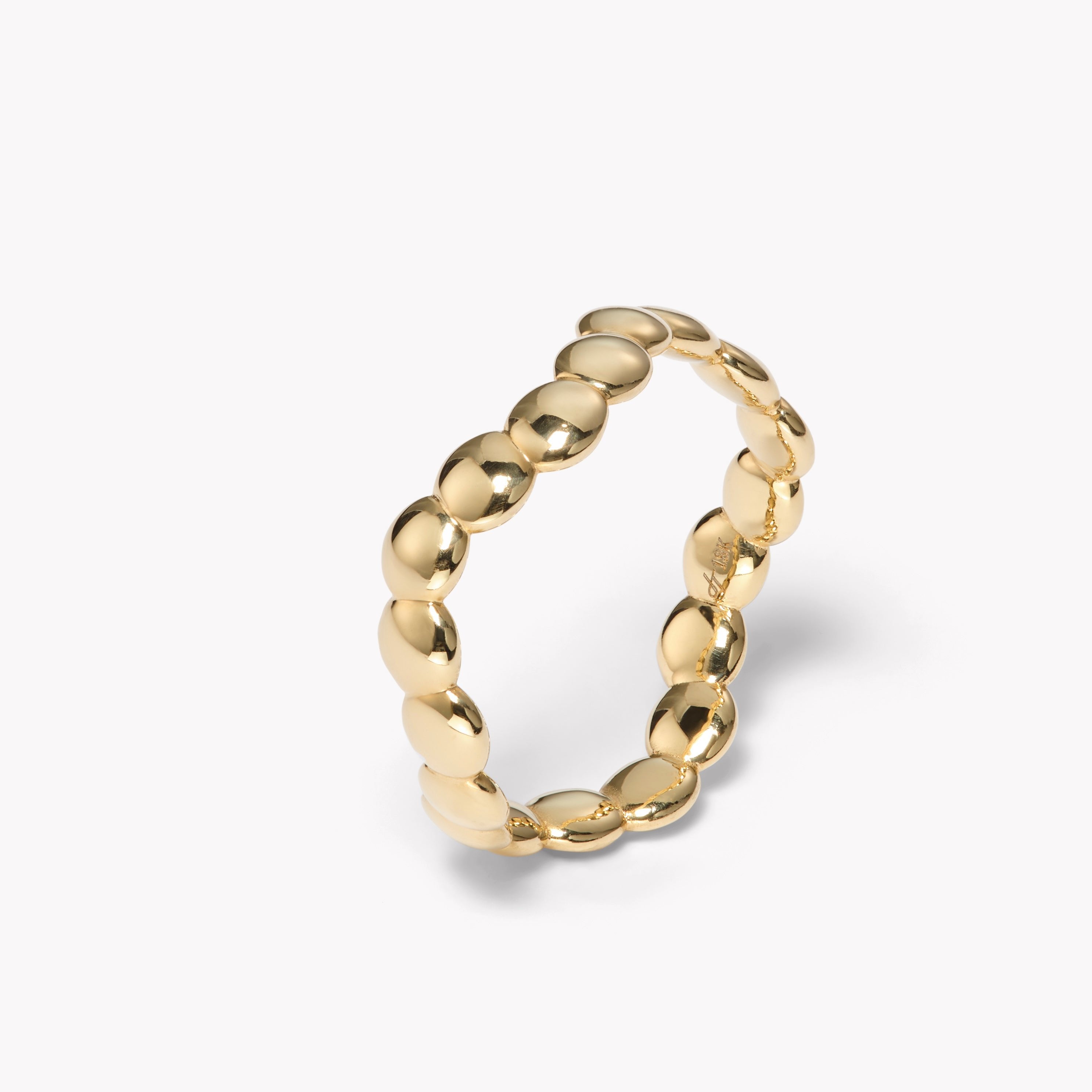 Beaded Curve Stacking Ring