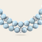 Cenote Aquamarine Double Bead Necklace