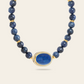 Jane Kyanite Bead Necklace with Turquoise Clasp