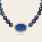 Jane Kyanite Bead Necklace with Turquoise Clasp