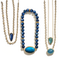 Jane Kyanite Bead Necklace with Turquoise Clasp