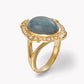 Lunara Grey Moonstone Cocktail Ring