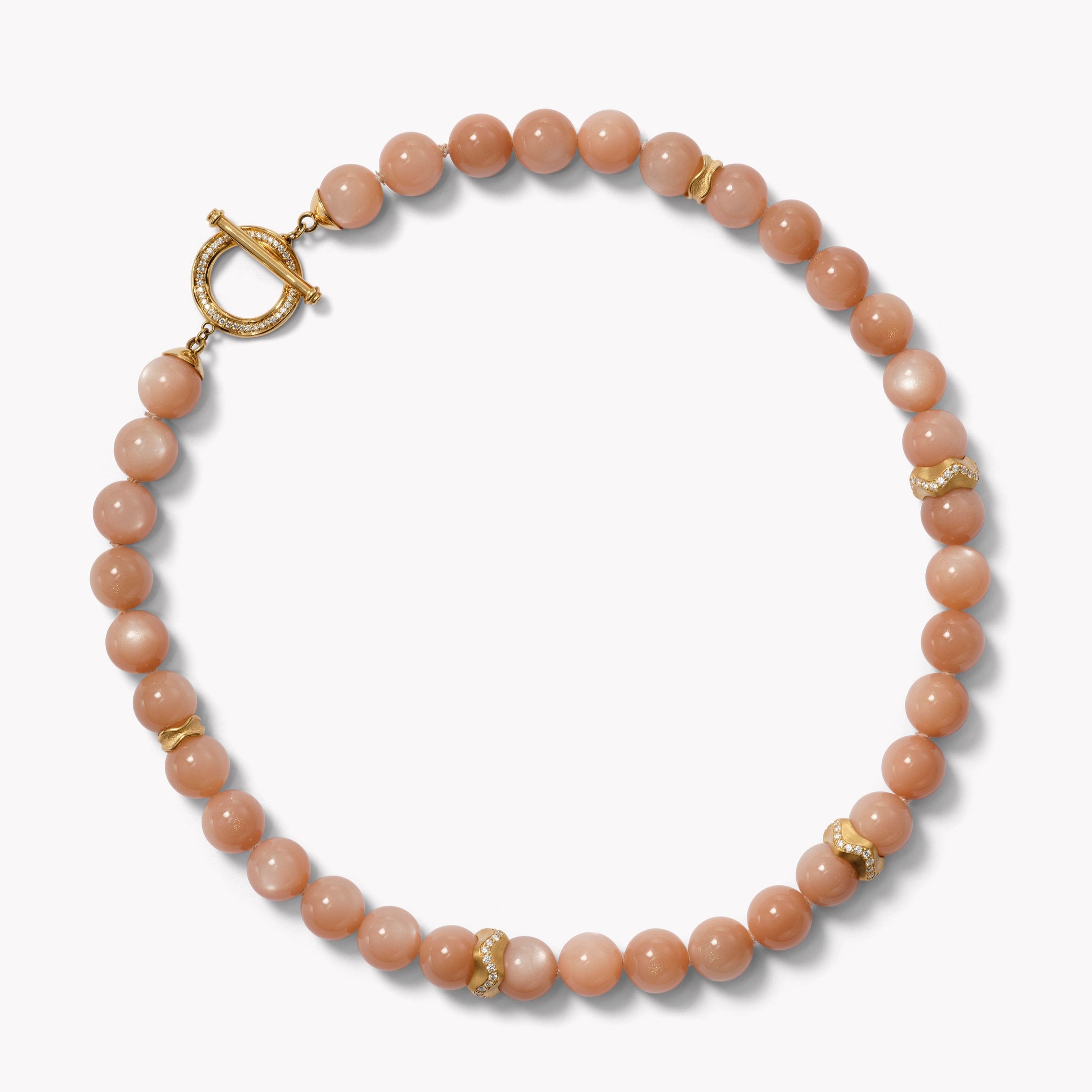 Elevated Sonora Pink Moonstone Bead Necklace