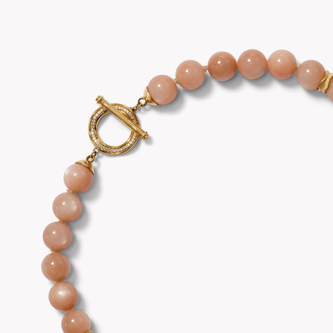 Elevated Sonora Pink Moonstone Bead Necklace