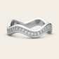 Thick Curve Stacking Ring with Diamonds