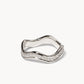 Thick Curve Stacking Ring with Diamonds