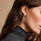 Cascade Dangle Earrings with Pink Sapphires in 18k Yellow Gold