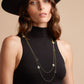 Cascade Double Chain Necklace in 18k Yellow Gold