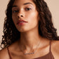Double Cadence Necklace with Blue Zircons in 18k Rose Gold