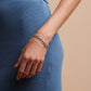 Flowing Cadence Bracelet with Blue Zircons in 18k White Gold