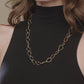 The Curve Long and Linked Necklace in 18k Yellow Gold
