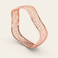 Contour Cracked Earth Stacking Bangle in 18k Rose Gold