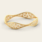 Cracked Earth Stacking Bangle in 18k Yellow Gold