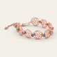 Cracked Earth Linked Bracelet with Purple/Blue Sapphires in 18k Rose Gold