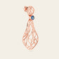 Cascade Dangle Earrings with Blue Sapphires in 18k Rose Gold