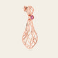 Cascade Dangle Earrings with Pink Sapphires in 18k Rose Gold