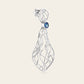 Cascade Dangle Earrings with Blue Sapphires in 18k White Gold