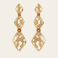 Cascade Extended Dangle Earrings with Spessartite Garnets in 18k Yellow Gold