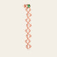 Flowing Double Cadence Earrings with Tsavorite Garnets in 18k Rose Gold