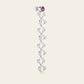 Flowing Double Cadence Earrings with Purple Garnets in 18k White Gold