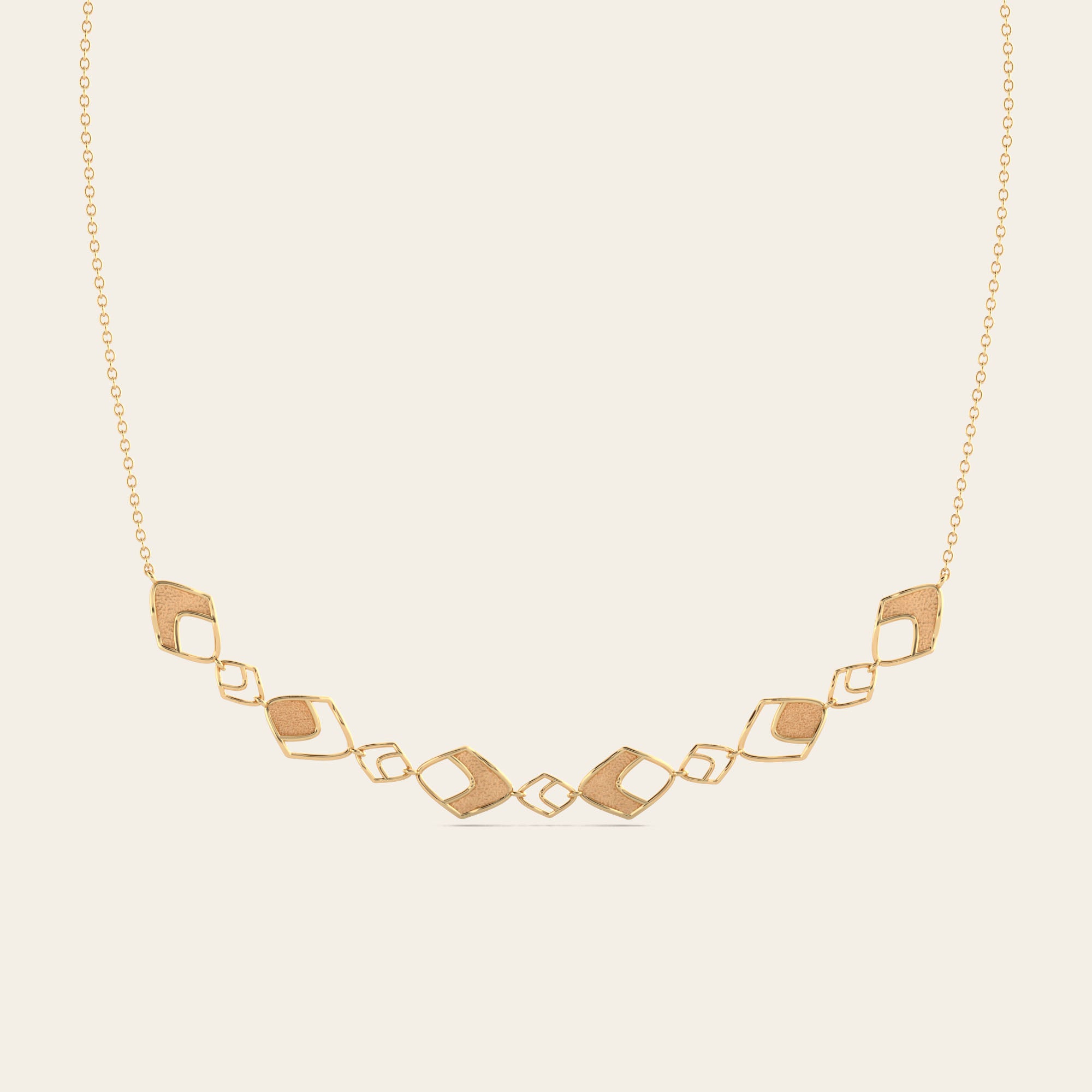 The Curve Linked Necklace in 18k Yellow Gold