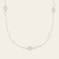 Cracked Earth Chain Necklace in 18k White Gold