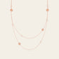 Cascade Double Chain Necklace in 18k Rose Gold