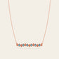 Double Cadence Necklace with Blue Zircons in 18k Rose Gold