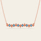 Double Cadence Necklace with Blue Zircons in 18k Rose Gold