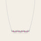 Double Cadence Necklace with Pink Sapphires in 18k White Gold