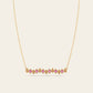Double Cadence Necklace with Pink Sapphires in 18k Yellow Gold