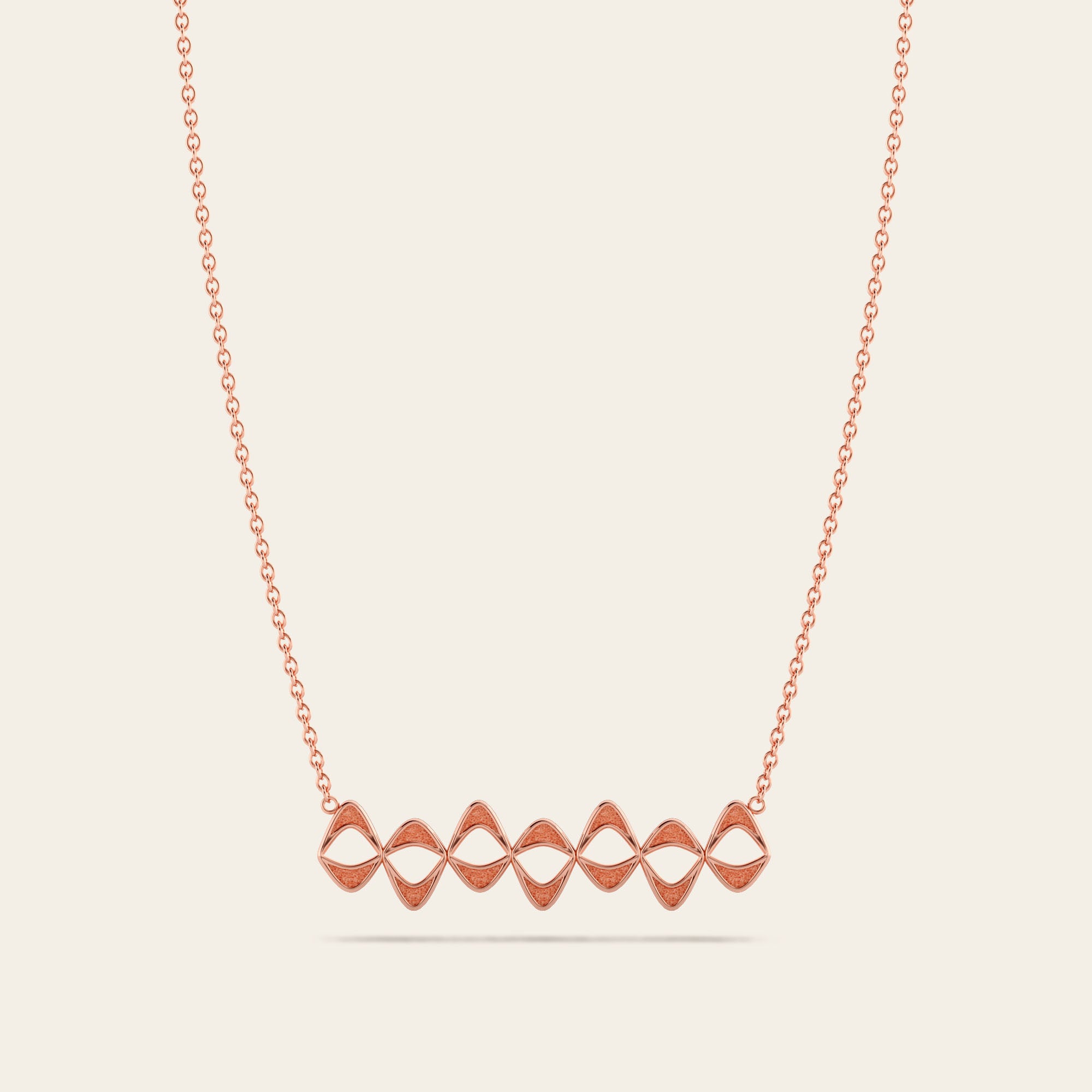 Flowing Cadence Necklace in 18k Rose Gold