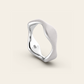 The Mirrored Curve Ring in Satin Finished 18k White Gold