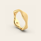 The Mirrored Curve Ring in Satin Finished 18k Yellow Gold