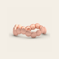 The Beaded Curve Ring in Satin Finished 18k Rose Gold