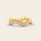 The Beaded Curve Ring in Satin Finished 18k Yellow Gold